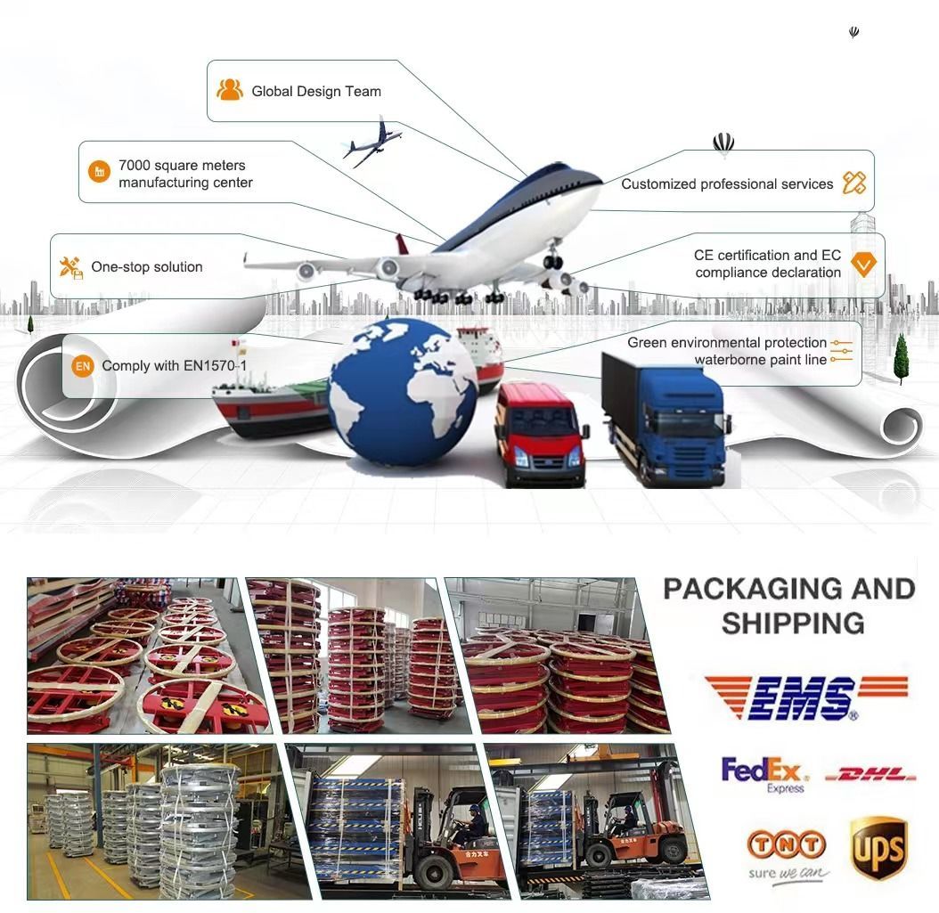 Loading Dock Table Hydraulic Scissor Lift Table with Handrail and Chain