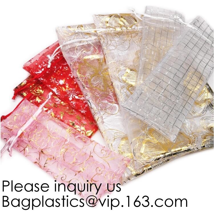 organza envelope flap gift packaging pouch with button,Christmas gift bag/wedding organza mesh gift drawstring bag PACK