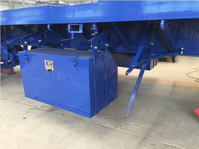 40 Foot / 20 Foot Flatbed Container Trailer With Tool Box Four BPW / FUWA Axles