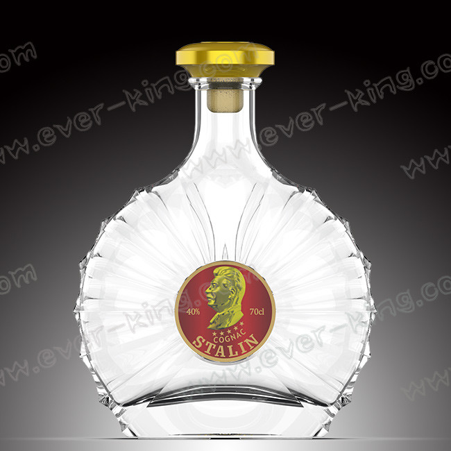 Crystal White Flint Custom Glass Bottle 500 ML for Luxury Liquor and Spirit