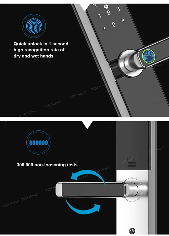 TTLock Smart Residential Electronic Door Locks Fingerprint Code Card Key Access Tuya App