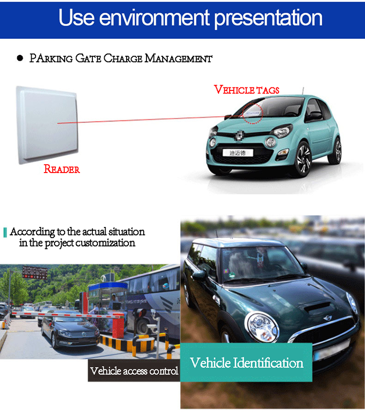 Windshield UHF RFID Tag Sticker , Anti Transfer RFID Label Sticker for Vehicle Management