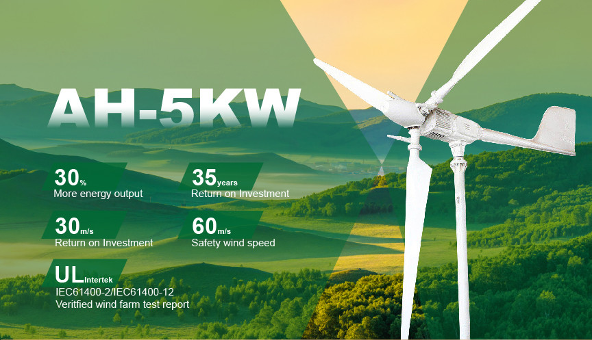 5KW 10KW 20KW 30KW Low Start Wind Speed Pitch Control Wind Turbine Horizontal Wind Generator