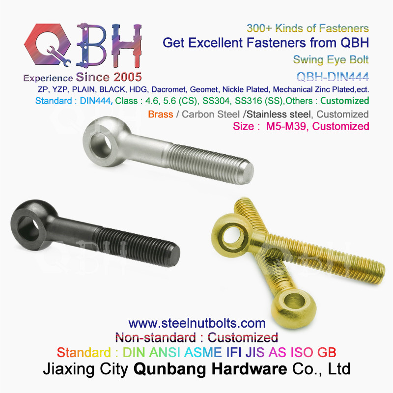 QBH Brass Copper Lifting Eyelet Knuckle Fish-Eye Bolt Fish Eye Fisheye Screw