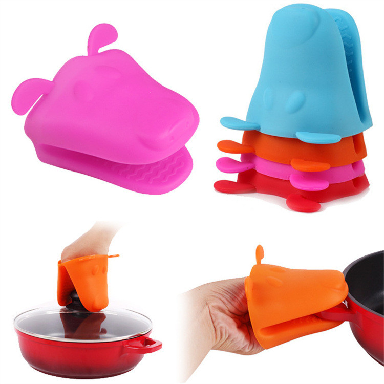 Mini Oven Mitts Gloves Heat Resistant SiliconeCooking Pinch Mitts Potholder Finger Pinch Grips Silicone Kitchen Utensil