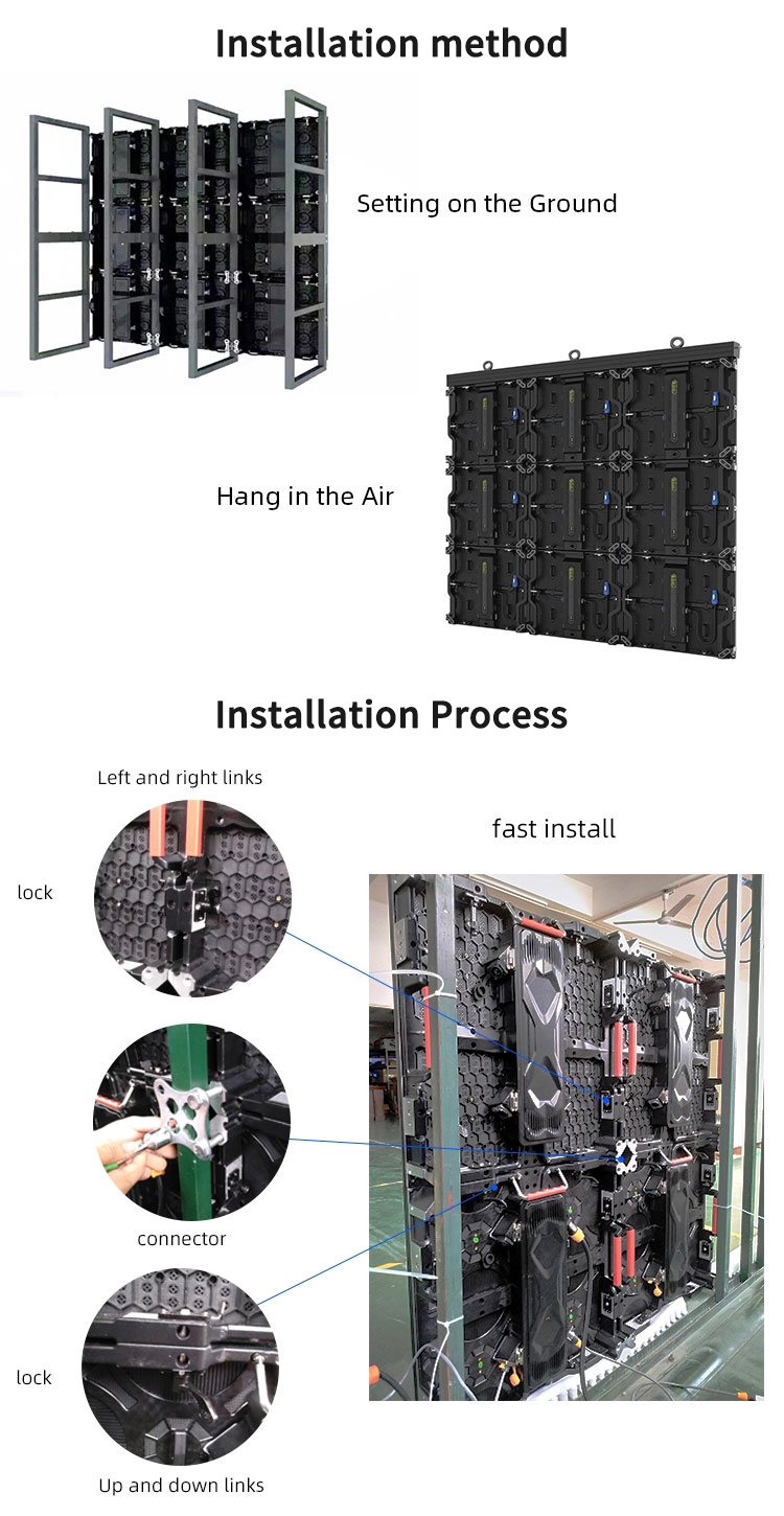 Waterproof Outdoor Fixed LED Display Full Color 6500cd/Sqm Concert Stage LED Screen