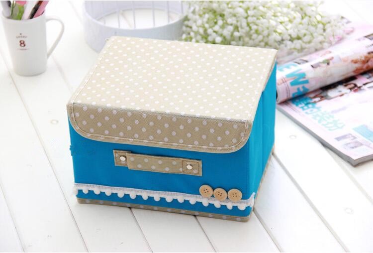 Portable 420D 600D Non Woven Closet Underwear Storage Box With Lid