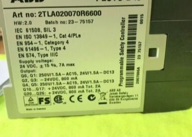 2TLA020070R6600 SAFETY PLC PLUTO D45 WITH PLUTO SAFETY BUS ANALOG INPUTS 45 I/O 8 COMBINED