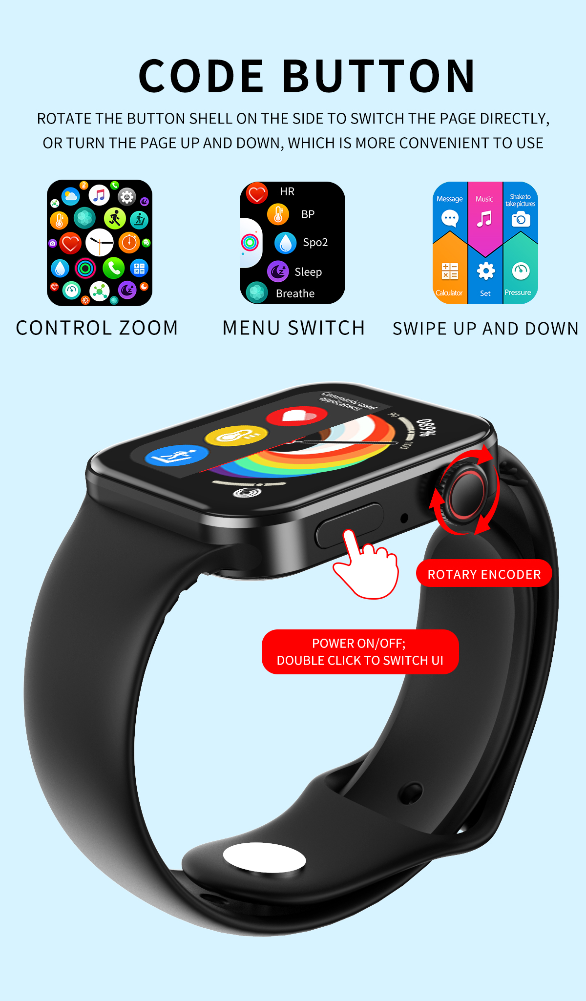 Digital 1.75inch Full Touch Smartwatch Multifunctional IP68 Waterproof
