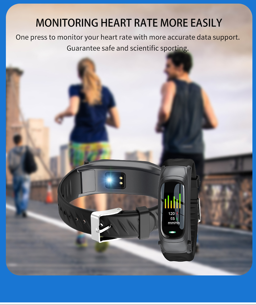 Fashion Smart Bracelet B6 NFC 0.96 Inch TFT Color Display Blood Pressure Oxygen Monitoring Watch