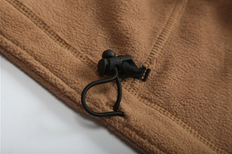 Custom Winter Mens Polar Fleece Jacket With Hood 100% Polyester Windproof