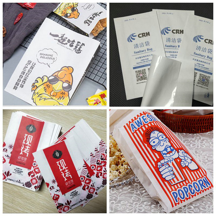 35cm Width 10g PE Coated White Kraft Paper 50gsm For Making Bread Bag 