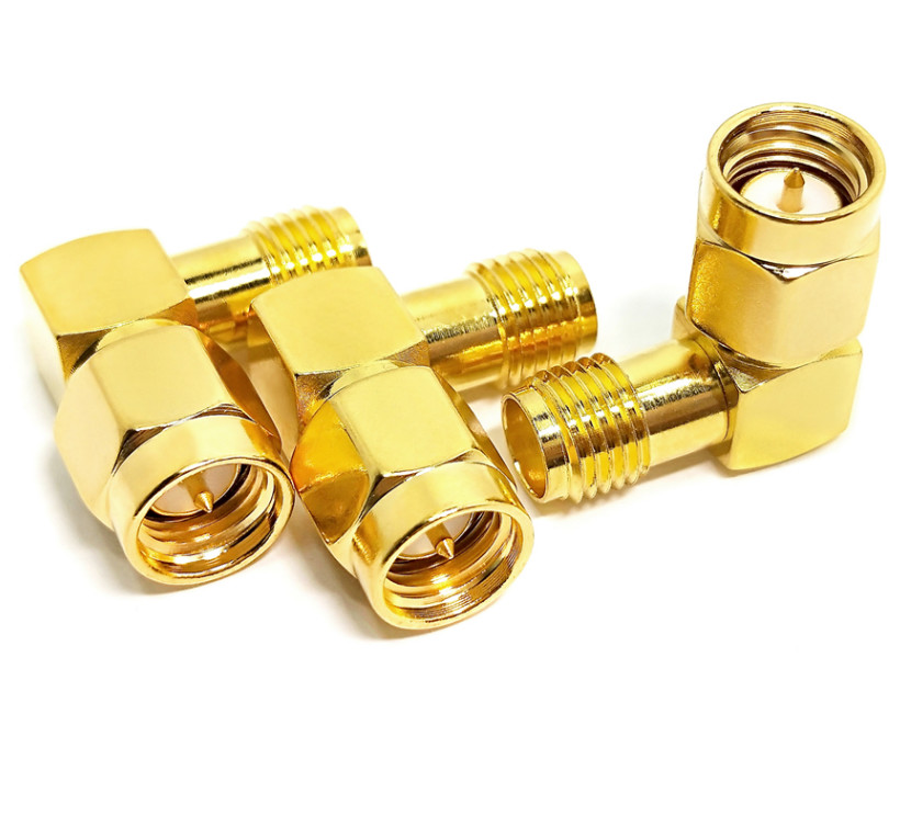 Elbow RF SMA Type Male To Female Connector For Network Booster