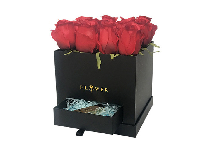 Custom Color Cardboard Flower Delivery Boxes Recyclable For Rose Packaging