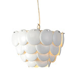 White Ceramic Iron Modern Crystal Chandelier E14 Lamp 8 To 20m2