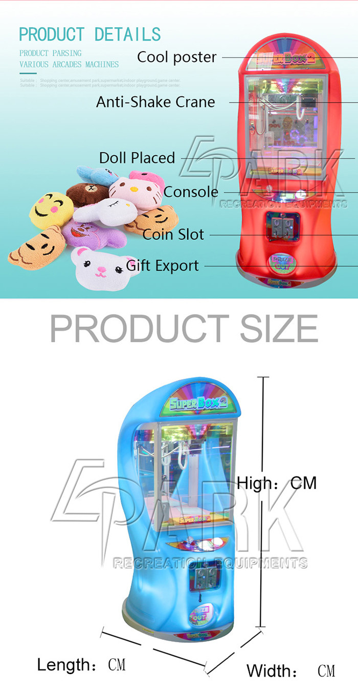 Luxury And Atttractive Crane Game Machine For Amusement Park