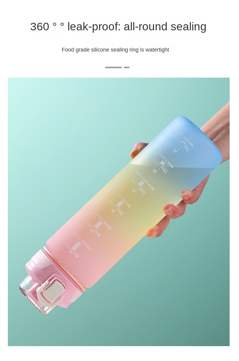 Customized Portable Summer Large Capacity Personalized Sports Water Bottles Plastic Water Bottle 1000ml 32oz Outdoor Sports Activities Travel Cycling