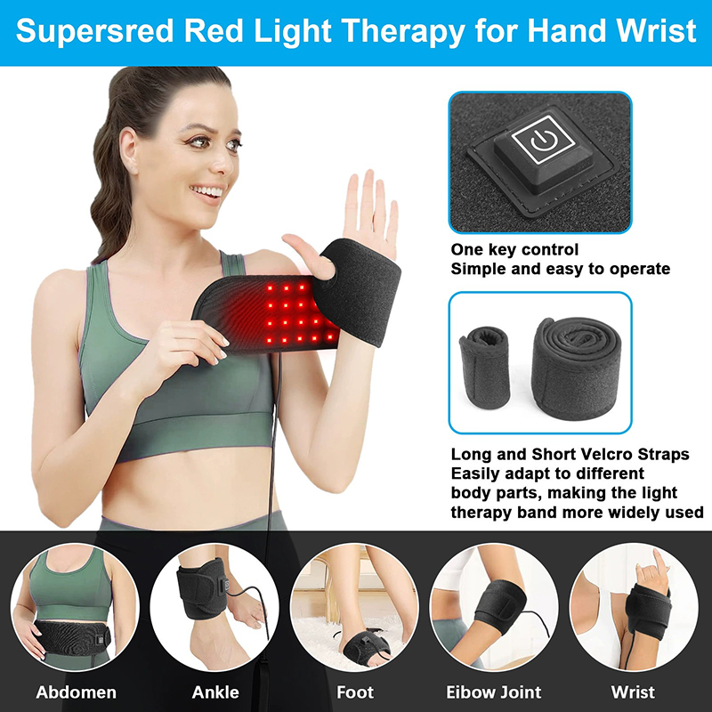 48Pcs 660nm & 850nm LED Near Infrared for Home Red Light Therapy Device Near Infrared Light Therapy Belt