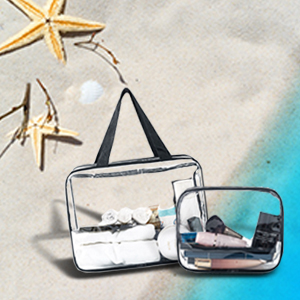 clear cosmetic bag large