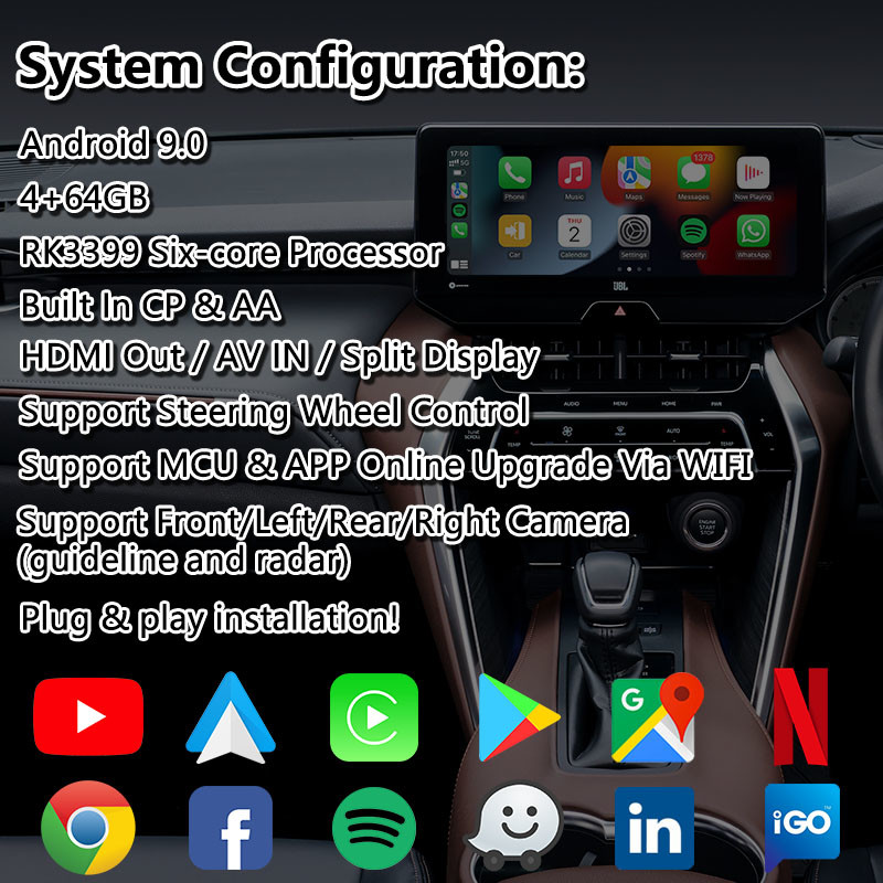 Toyota Venza 2020-2023 Android Multimedia Video Interface With Wireless Carplay