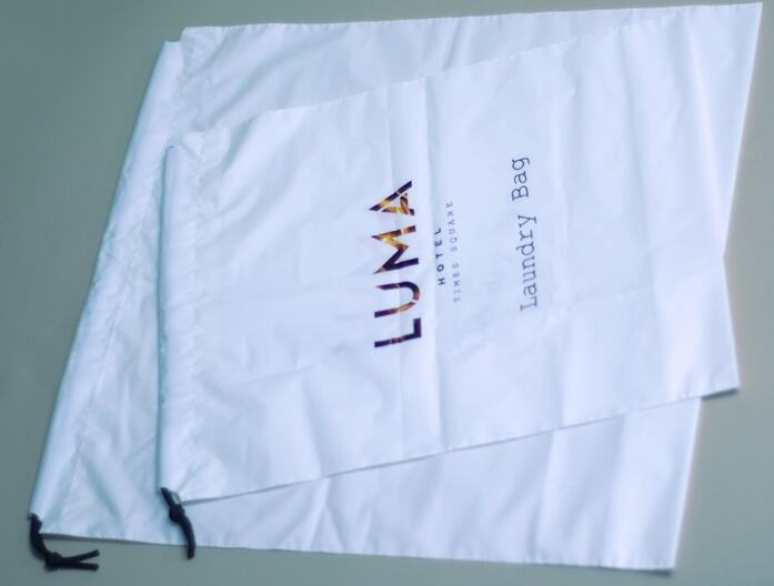 Biodegradable 22" X 28" Nylon Laundry Bags Two Shoulder Straps For Easy Backpack Carrying With bagplastics bagease packa
