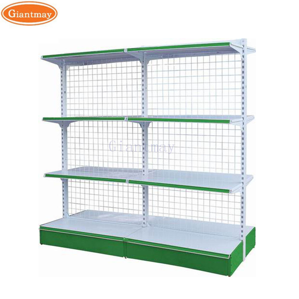 Heavy Duty Gondola Retail Display Racks Cosmetics Supermarket Display Shelf