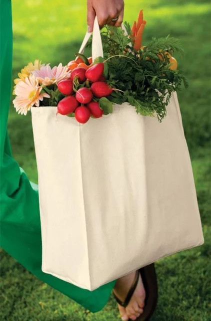 Custom Printing Cotton Reusable Eco Friendly Canvas Tote Bag