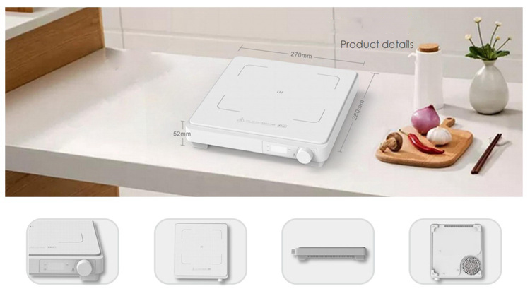 Die-Casting Aluminum Housing Mini Induction Cooker for Household and Outdoor Cooking