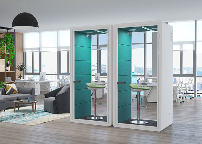 Silent Cabin Pods Small Single Phone Booth For Calling 1 Person Acoustic Pods Noise Reduction