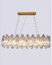 K9 Crystal E14 Luxury Pendant Lights Oval Shaped Ceiling Lights