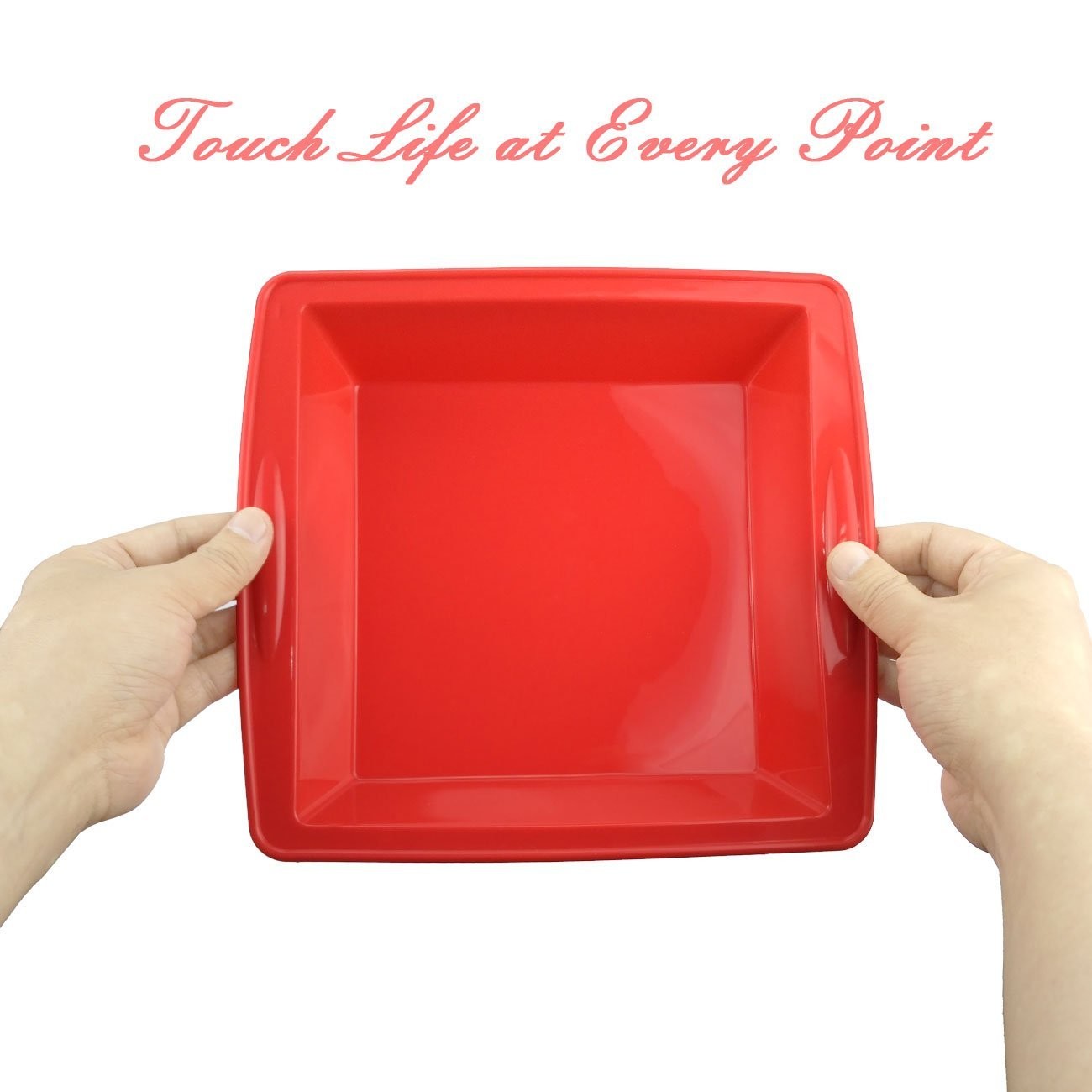 Silicone Cake Pan 8.5 " Nonstick Bakeware Baking Mould Brownie Pan for bread Chocolate Pie Pizza fudge and brownies