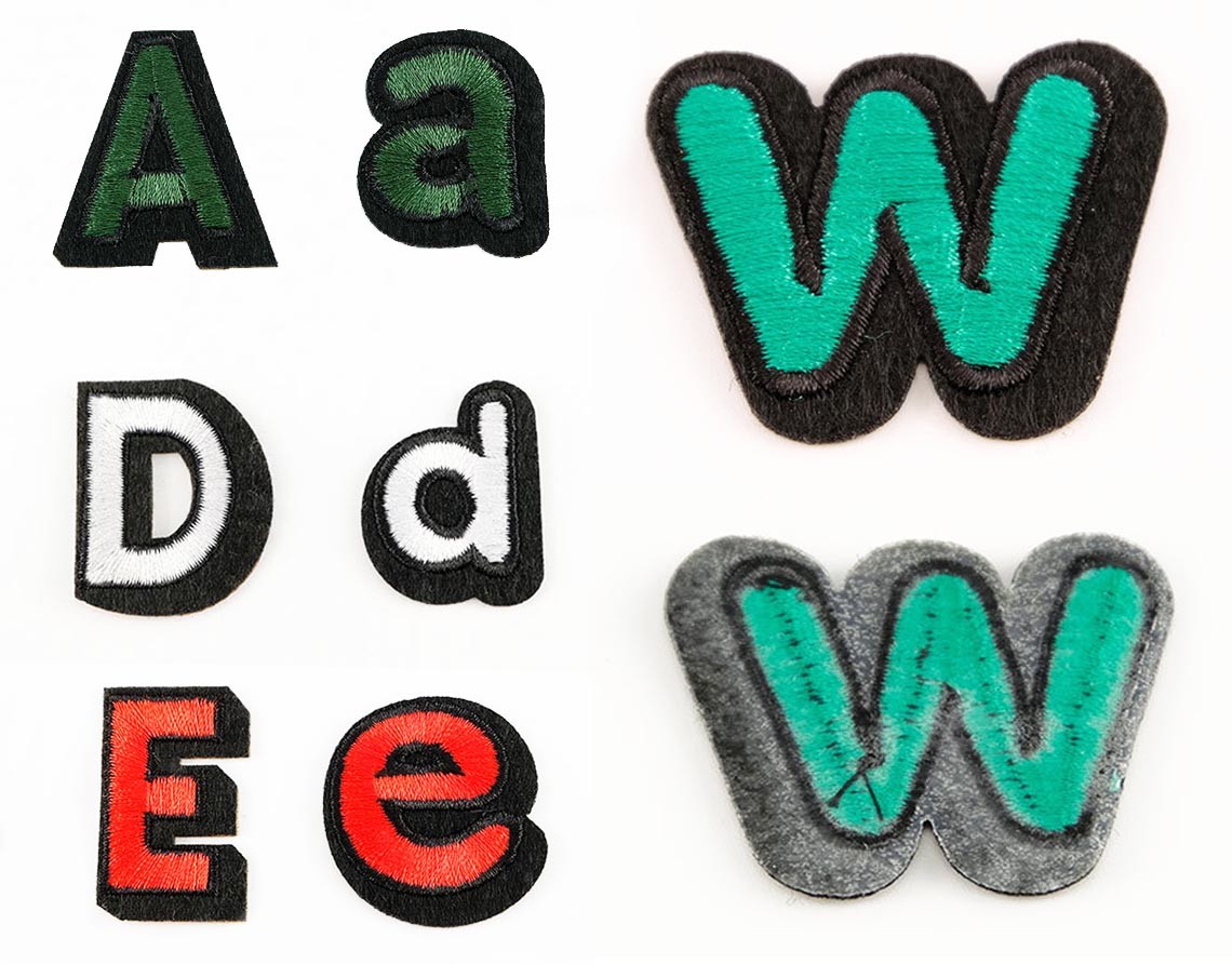 26 Letters Iron On Embroidered Patches Set Multi Color 3'' Height