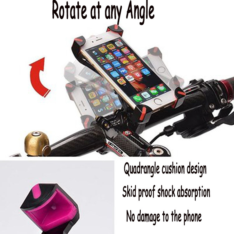 170g Mountain Biking Phone Mount , Universal Bike Mobile Phone Stand Holder