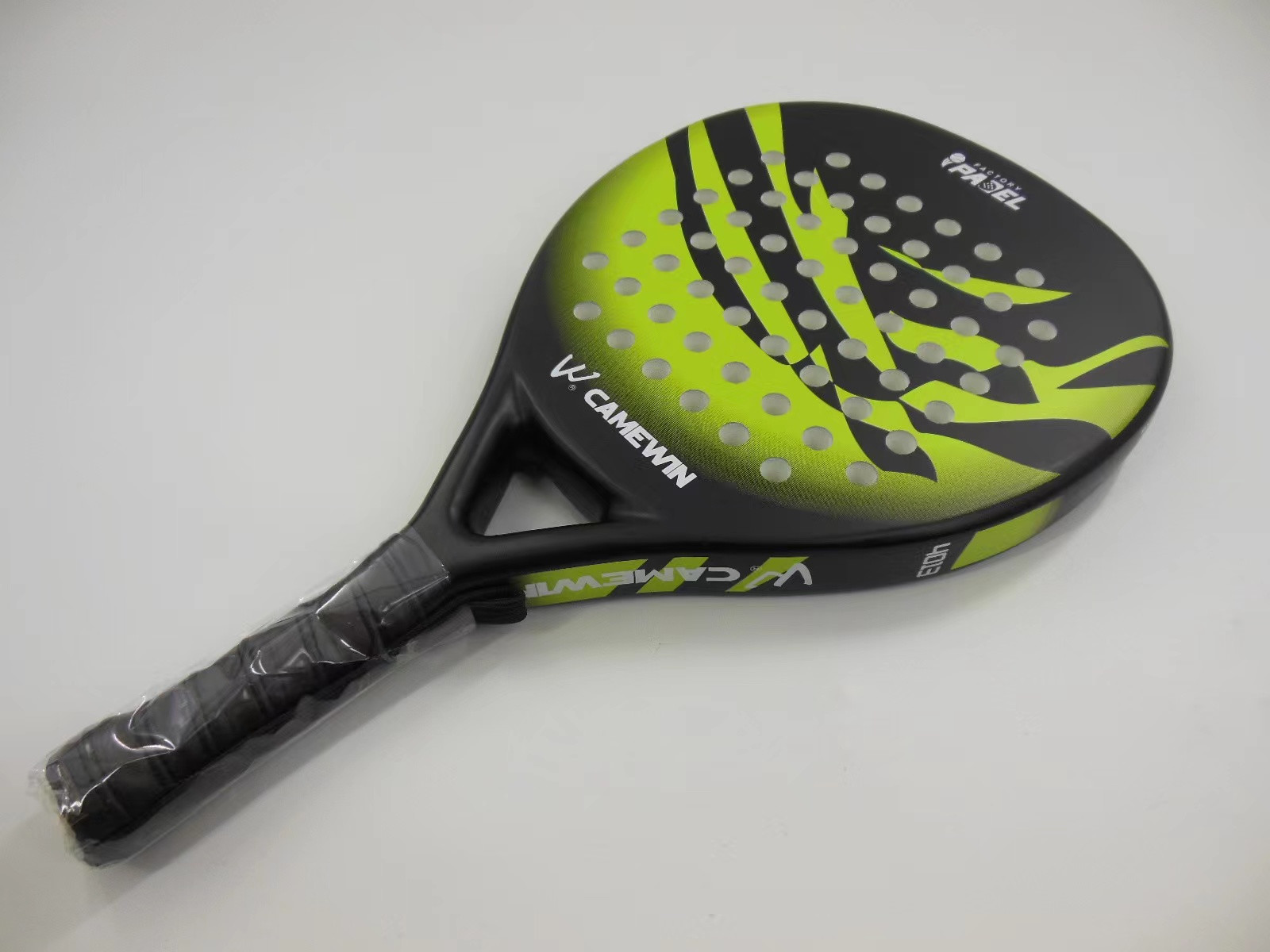Round Shape Padel Tennis Racket 50% Carbon 38mm Custom Sports Accessories
