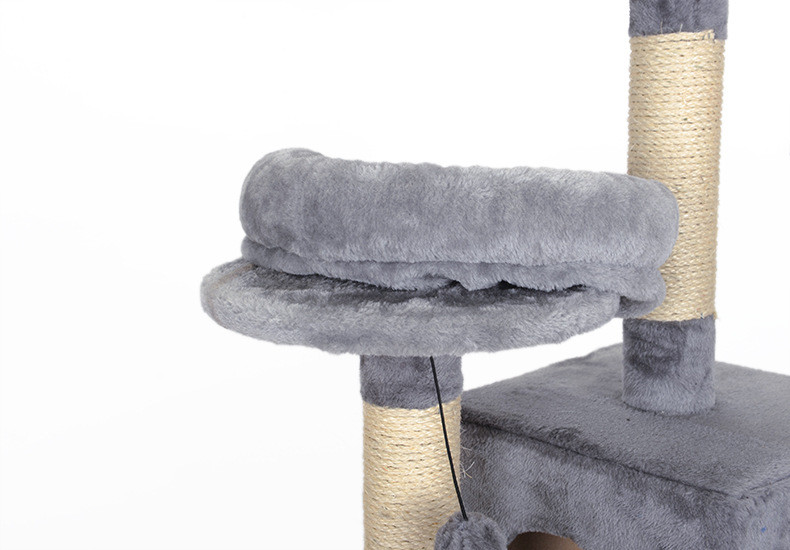 Multi - Layer Cat Climbing Frame Luxury Beige / Grey Color For 4-5 Cats Available
