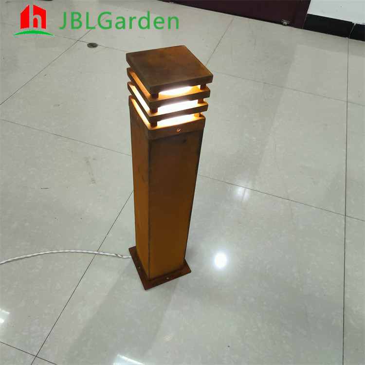 Outdoor Garden Lights Waterproofing Corten Steel Outdoor Lights Rustic Red