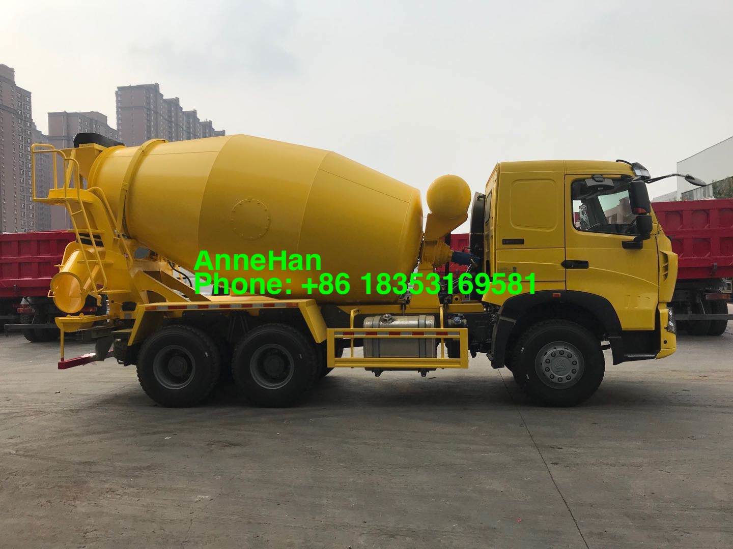 10 Wheels 10M3 Concrete Mixer Truck Sinotruk Howo 7 336hp Euro2 RHD