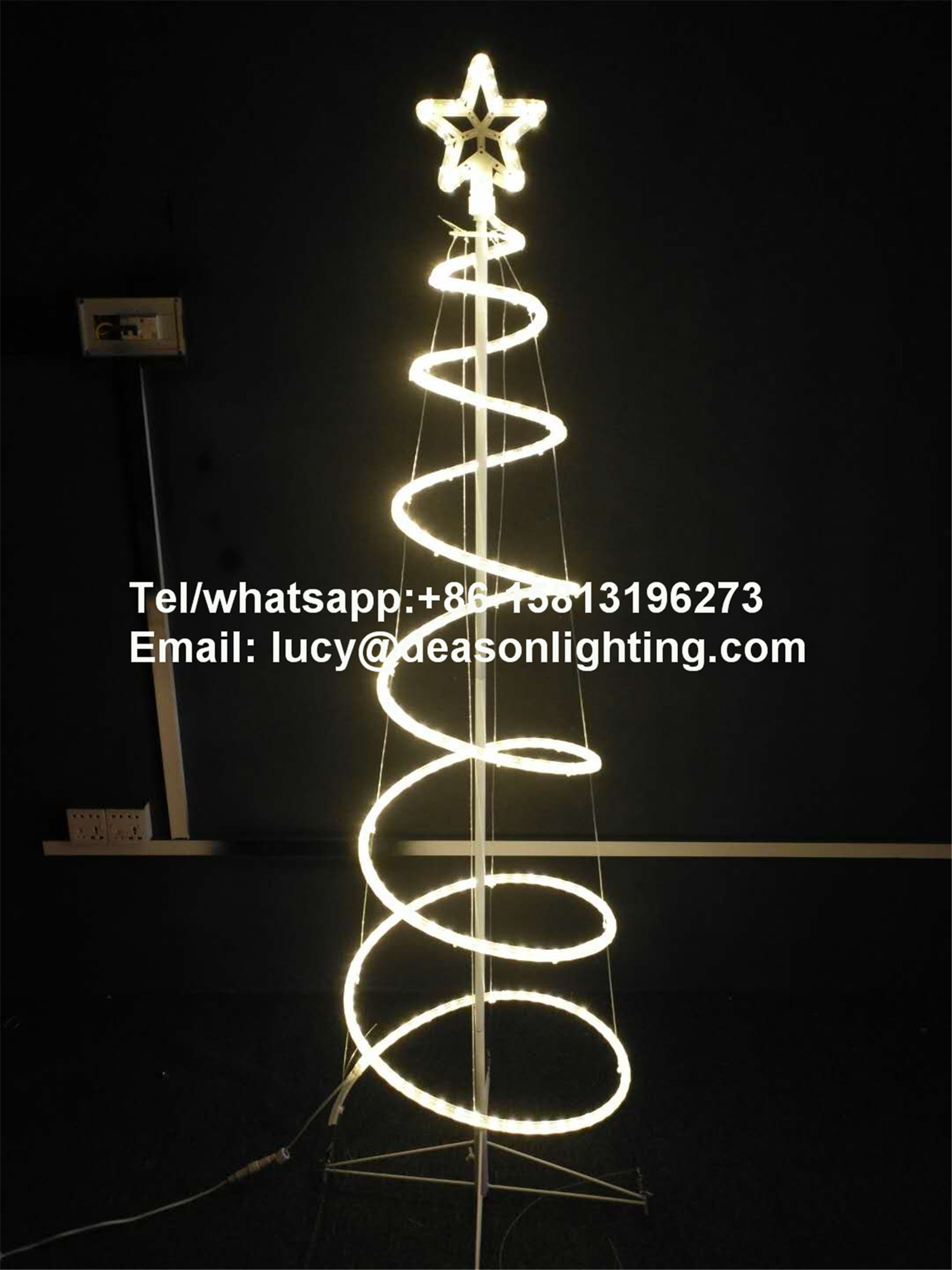 led spiral christmas tree