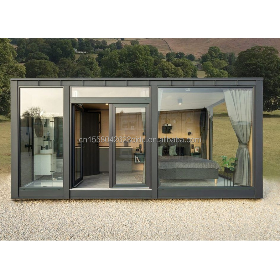 Aluminum Alloy Windows EU 20 FT Prefabricated Steel Container House for Outdoor Living in Residential Forest Tiny Houses
