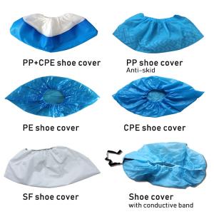 China SMS PP Disposable Shoe Covers Anti Skid 41 * 16cm For Cleaning Room on sale