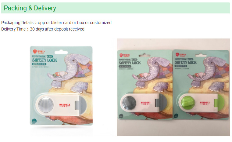 Cabinet Door Rotating Child Safety Window Locks , Baby Item Kids Safety Locks