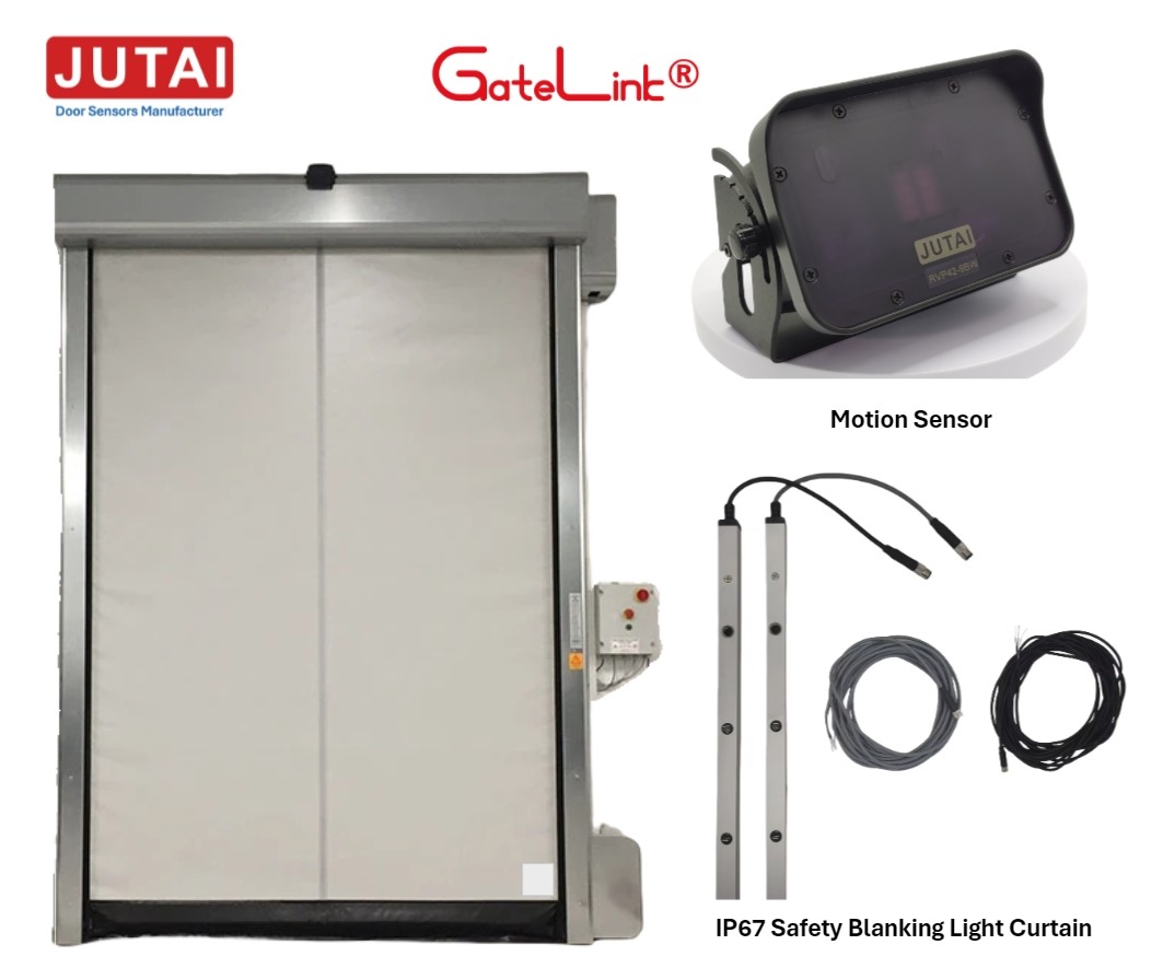 IP67 Waterproof Safety Light Curtain With Blanking For Industrial Garage Doors 30ms Response