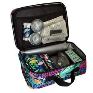 Insulated Diabetes Travel Bag back set up image with diabetic supplies. 