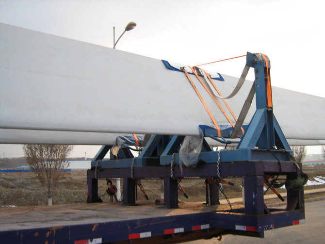 50m Wind Blade Transport Trailer with All Wheel Drive and Standard 28Ton Landing Gear