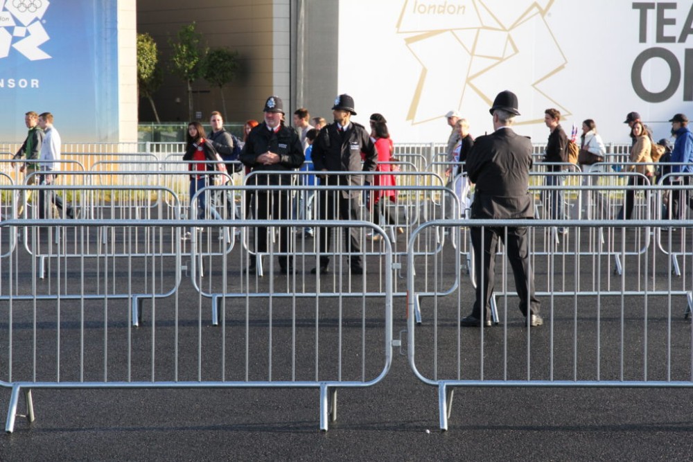 Galvanized Crowd Control Fence