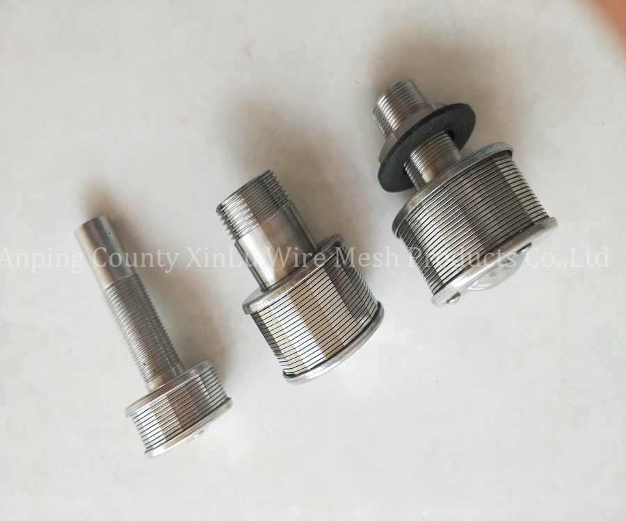 mixed bed water filter bottom nozzle, filter johnson screen nozzle, stainless steel wedge wire strainer nozzle
