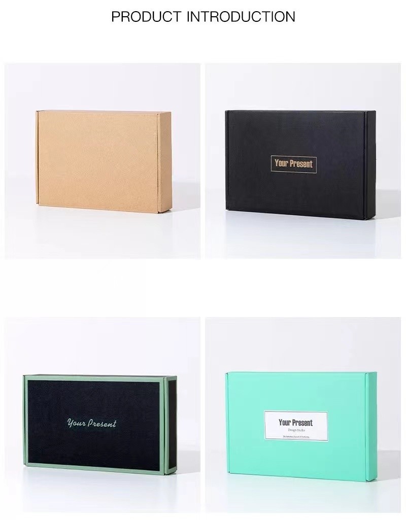 Eco Skincare Beauty Cloth Corrugated Paper Box Matte Colored Corrugated Mailing Boxes