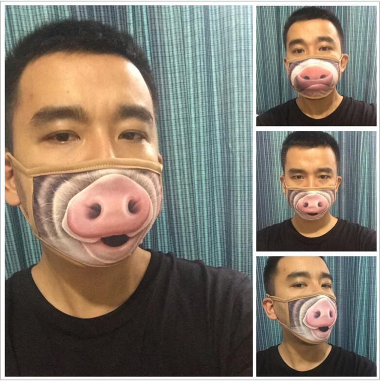 China hot 3D printing funny cotton face mask