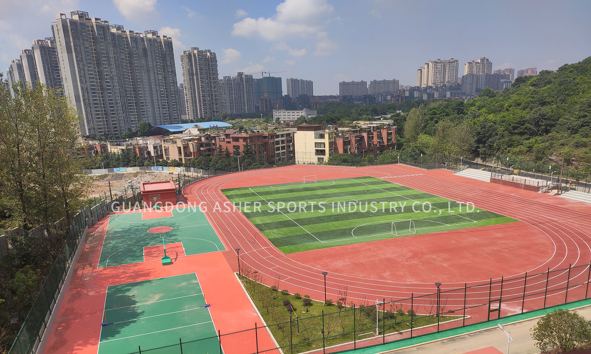 Non Skid Athletics Track Material , fireproof Jogging Track Flooring