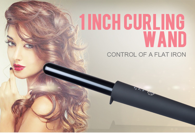 Deep Wave Ceramic Hair Curler , OEM ODM Rotating Hair Curling Iron